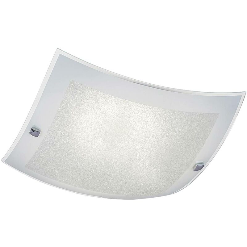 Image of parete / soffitto di vetro del metallo LED Charles LED bianco B: 39.5 cm H, 39,5 centimetri