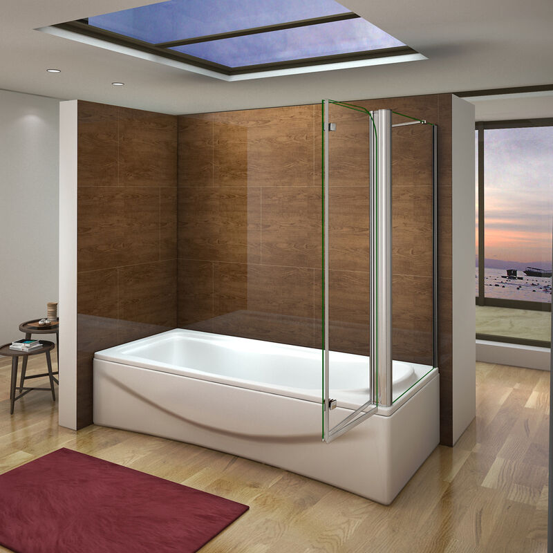 Parete Vetro Vasca Da Bagno.Parete Sopravasca Angolare 100x80x140cm As2e 10h 6 Spas80e 14