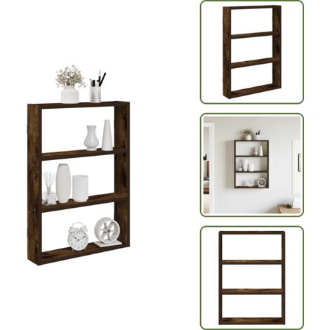 Parete - vidaXL Mensola a Muro Rovere Fumo 43x9x60 cm in Truciolato - Arredamento