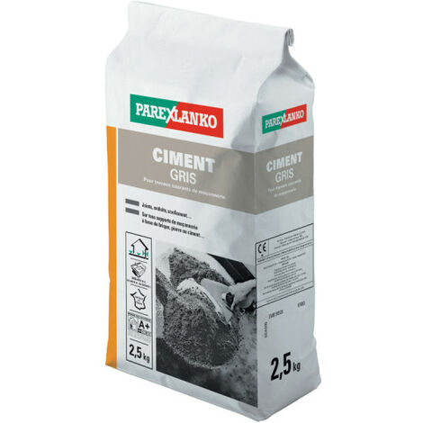 Parexlanko – Ciment gris 2.5kg – Pour travaux de maçonnerie – Utilisation pure ou en mortier – 2868