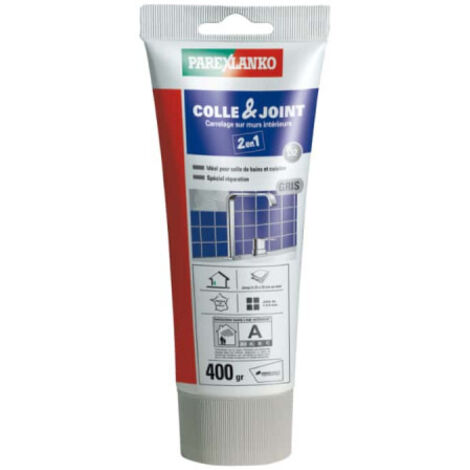 Parexlanko – Colle pour carrelage 2en1 – Haute adhésion pour joints 1 à 6mm – Résistante à l'humidité – 400g – 3128