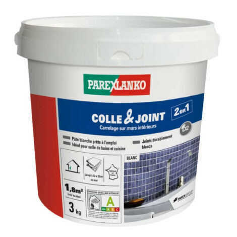 Parexlanko – Colle pour carrelage 2en1 – Haute adhésion pour joints de 1 à 6 mm – Résistante à l'humidité – 3kg – 3135