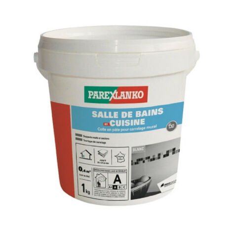 Parexlanko – Colle spéciale salle de bains et cuisine pour carrelage et faïence – 1 kg – 2550