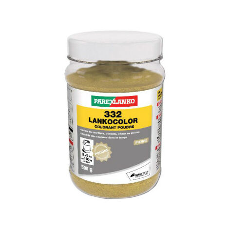 Parexlanko – Colorant en poudre 332 – Pigment pour béton et chaux – Oxyde synthétique pur – Coloris pierre – 500 g