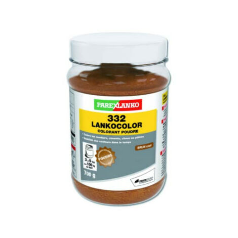 Parexlanko – Colorant en poudre brun clair 700 g – Pigment pour béton et chaux – Oxyde synthétique pur – Stabilité des couleurs