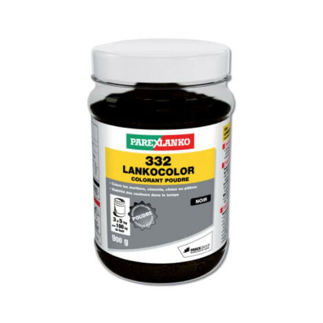 Parexlanko – Colorant en poudre noir 900g – Pigment pour béton et chaux – Stabilité des couleurs – Pour mortiers et ciments