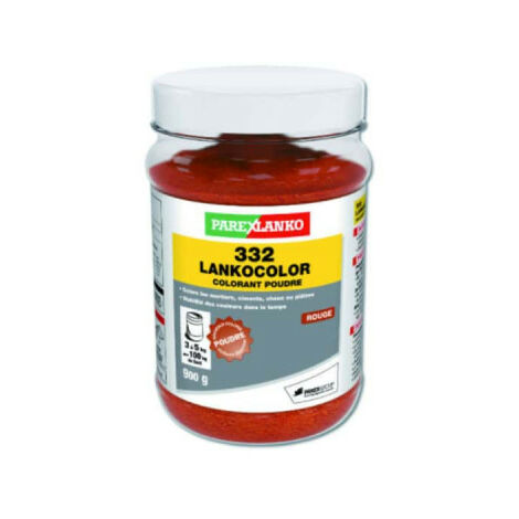 Parexlanko – Colorant en poudre rouge 900 g – Pigment pour béton et chaux – Oxyde synthétique pur – Stabilité des couleurs dans le temps