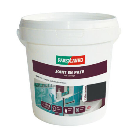 Parexlanko – Joint en pâte pour carrelage 1.5kg – Épaisseur de joint 1 à 6mm – Couleur nero – 3194