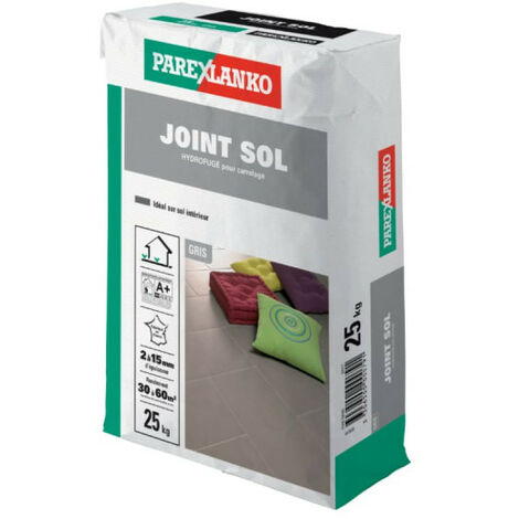 Parexlanko – Joint pour carrelage gris 25 kg – Épaisseur de joint 2 à 15 mm – Application facile en intérieur et extérieur – 2583