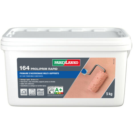 Parexlanko – Primaire multi-supports pour béton et parquets – Renforce l'adhérence – Séchage rapide 30 mins – 5kg – L16405