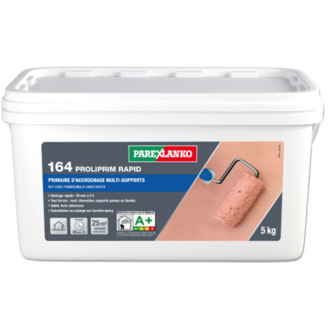 Parexlanko – Primaire multi-supports pour béton et parquets – Renforce l'adhérence – Séchage rapide 30 mins – 5kg – L16405