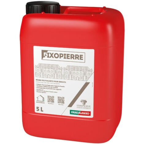 Parexlanko – Résine Fixopierre pour façades – 5L – Forte adhérence – Multi-supports – FIXO05