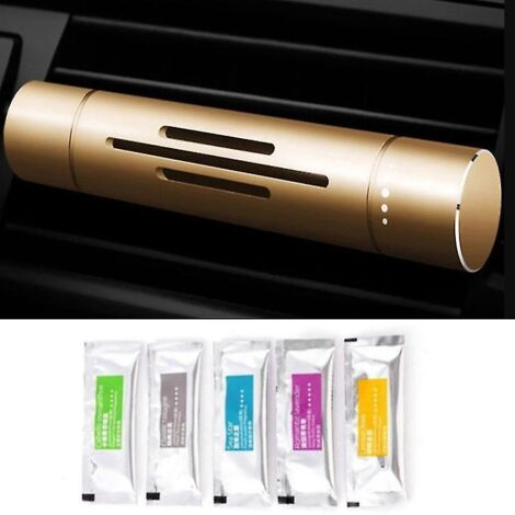Parfum pour aérateur de voiture, désodorisant d'ambiance, parfum d'intérieur avec 5 bâtonnets parfumés - taille unique - Or
