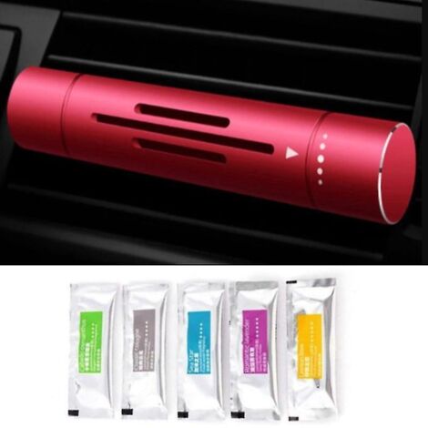 Parfum pour aérateur de voiture, désodorisant d'ambiance, parfum d'intérieur pour voiture avec 5 bâtonnets parfumés - taille unique - rouge