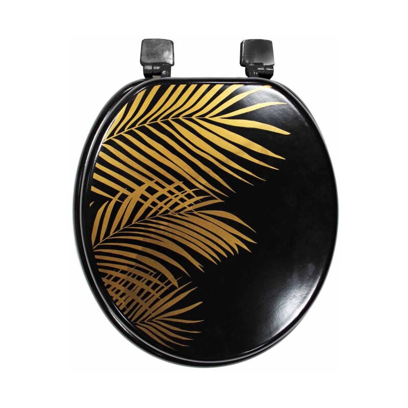 Paris Prix - Abattant wc Imprimé 'Orbella' 47cm Noir