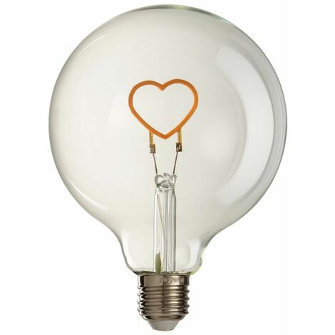 Paris Prix - Ampoule à Led Design cœur 17cm Transparent