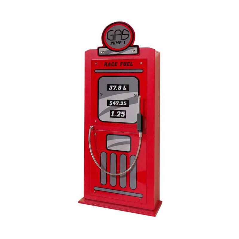 Armoire 1 Porte 'Pompe à Essence' 50cm Rouge