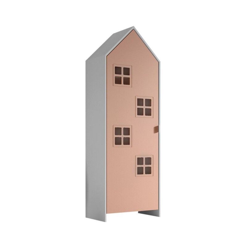 Armoire Enfant Maison 'Casami Bruges' 171cm Rose
