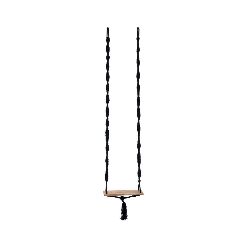 Paris Prix - Balançoire Déco en Bois 'Albasia' 220cm Noir