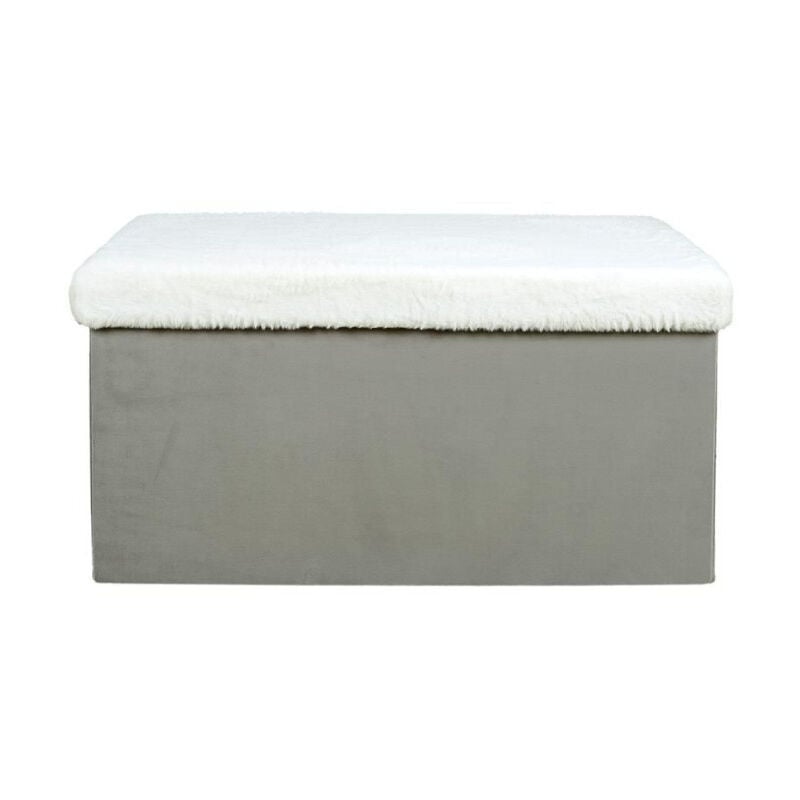 Paris Prix - Banc & Coffre de Rangement 'Léo' 77cm Gris