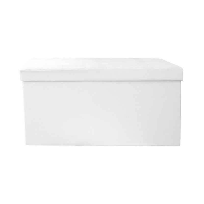 Banquette Coffre Pliable Design "Alana" 76cm Blanc