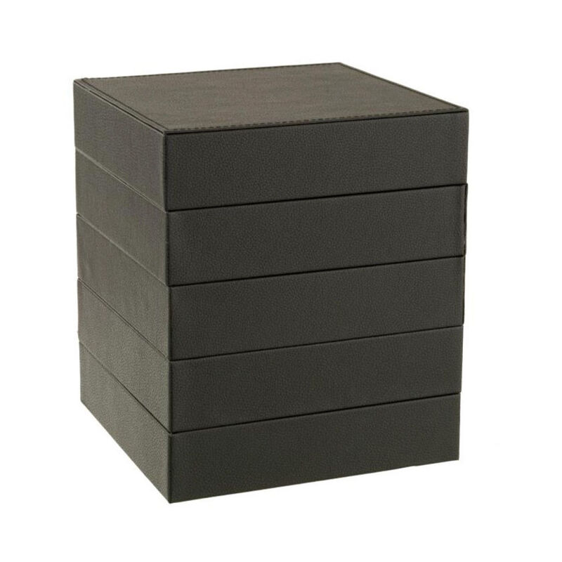 Boîte à Bijoux 4 Parties "Ezra" 22cm Noir