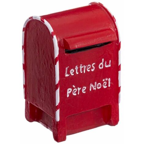 Paris Prix - Boîte Aux Lettres Déco père Noël 5cm Rouge