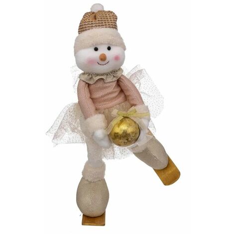 Paris Prix - Bonhomme De Neige tutu Patins 40cm Naturel