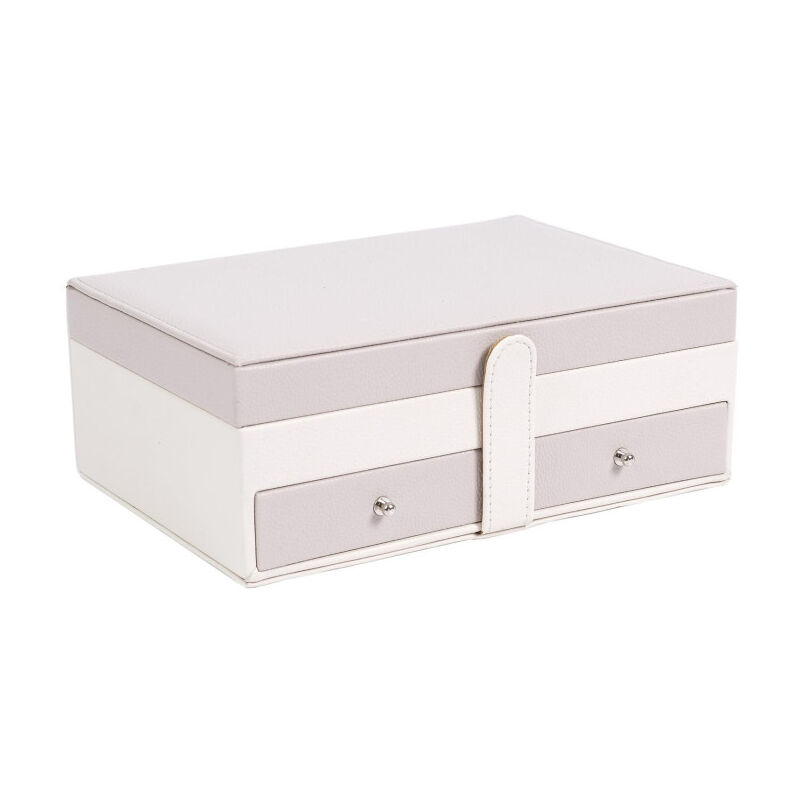 Boîte à Bijoux Design 'Lena' 25cm Rose & Blanc