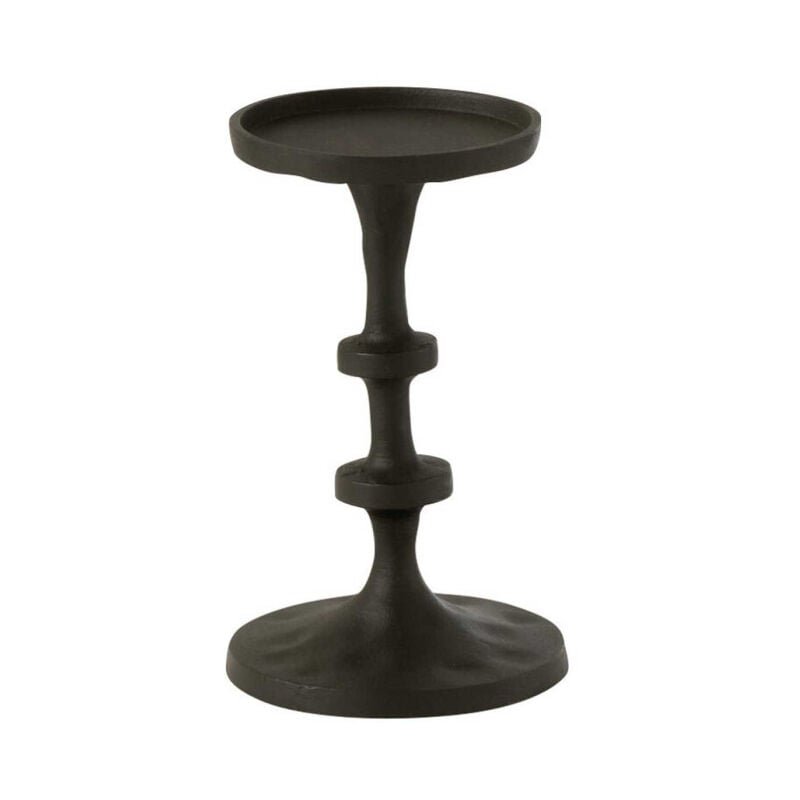 Bougeoir Vintage 'Luz' 20cm Noir