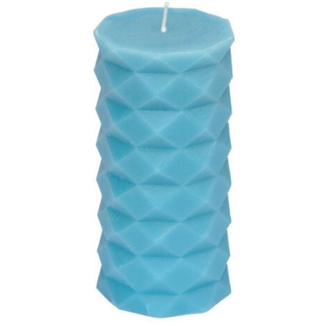 Paris Prix - Bougie Déco Pilier tropical Fresh 13cm Bleu