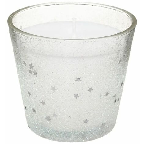 Paris Prix - Bougie En Verre Déco colorama 190g Blanc