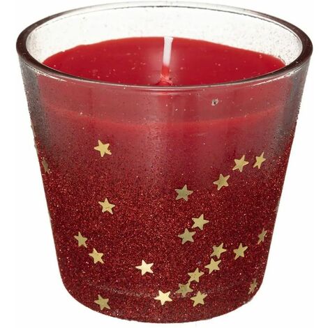 Paris Prix - Bougie En Verre Déco colorama 190g Rouge