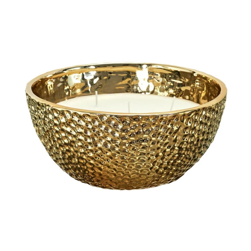 Bougie Parfumée 5 Mèches 'Martelé Or' 21cm Ambre