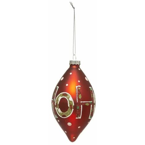 Paris Prix - Boule De Noël Goutte Déco soir 10cm Rouge