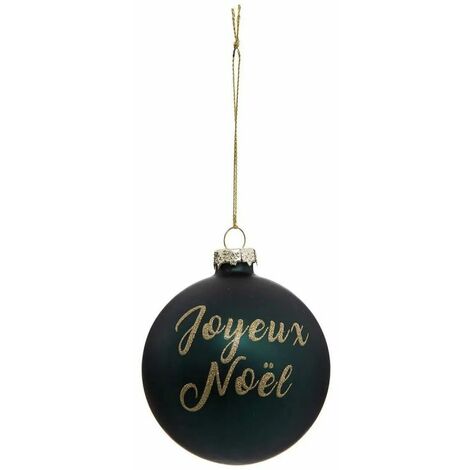 Paris Prix - Boule De Noël Paillettes nouvelle Orléans 8cm Vert