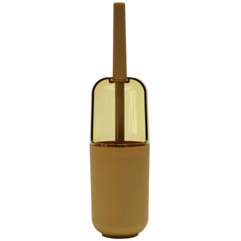 Paris Prix – Brosse WC miel 37,5cm – Polystyrène – Forme ronde pour salle de bain – Facile d'entretien et d'utilisation