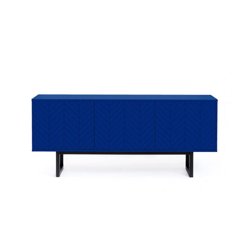 Buffet 3 Portes Triangle 'Camden' 175cm Bleu