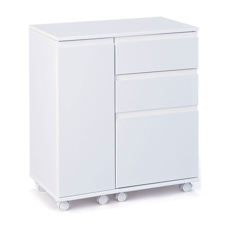 Bureau d'Appoint Extensible "Luna" 121cm Blanc