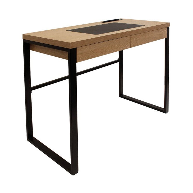 Paris Prix - Bureau Design Bois & Métal 'Tameo' 100cm Naturel