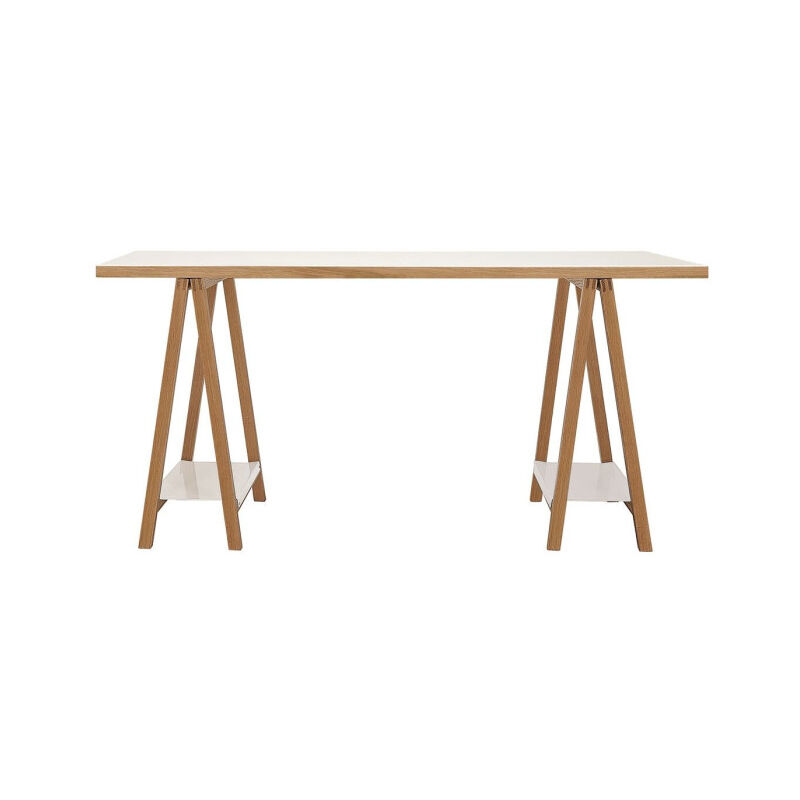 Paris Prix - Bureau Design highbury 160cm Chêne & Blanc