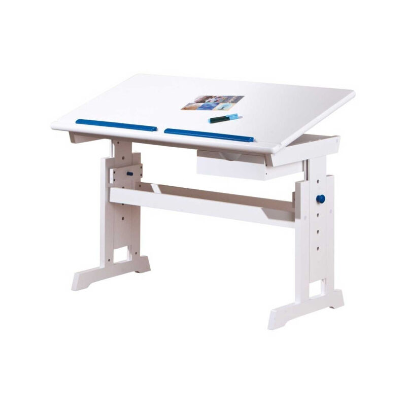 Bureau Enfant Pupitre 'School' 109cm Blanc
