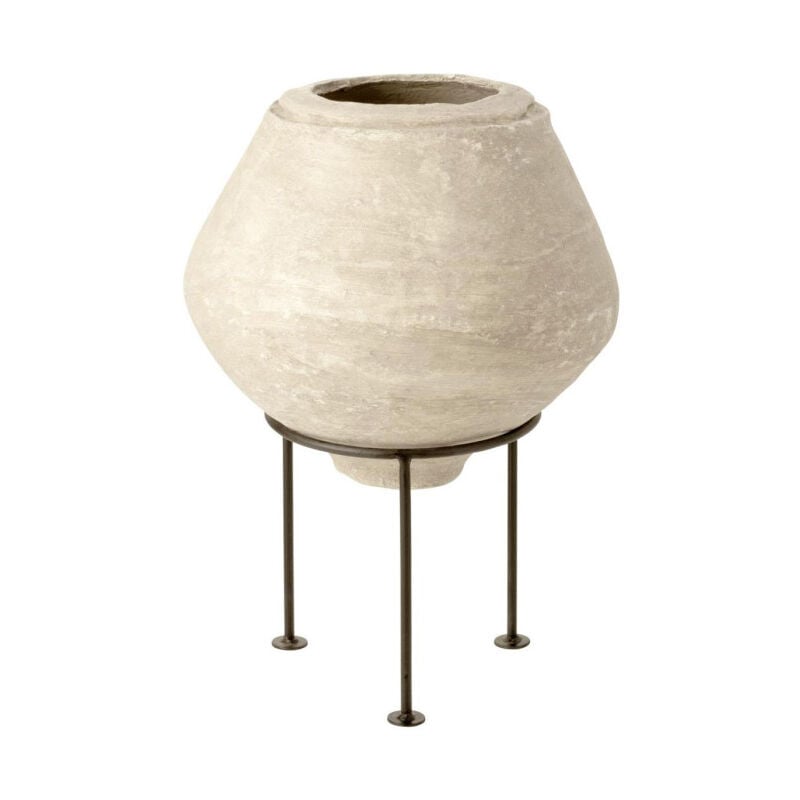 Cache-Pot Déco sur Pied 'Chad' 55cm Blanc