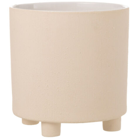 Paris Prix - Cache-pot Déco En Céramique sable 27cm Beige