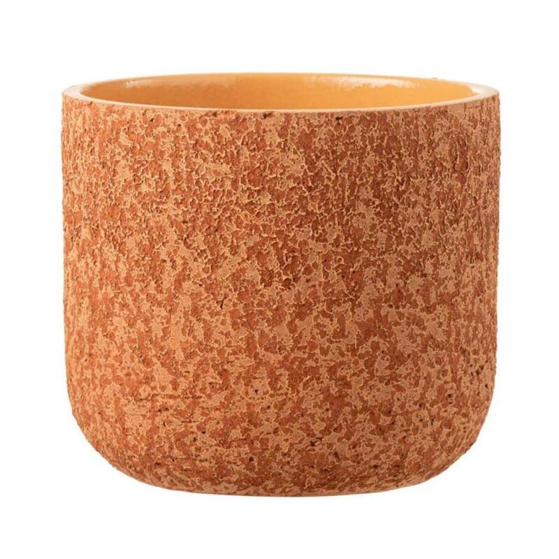 Cache-Pot Design 'Rugueux' 25cm Terracotta