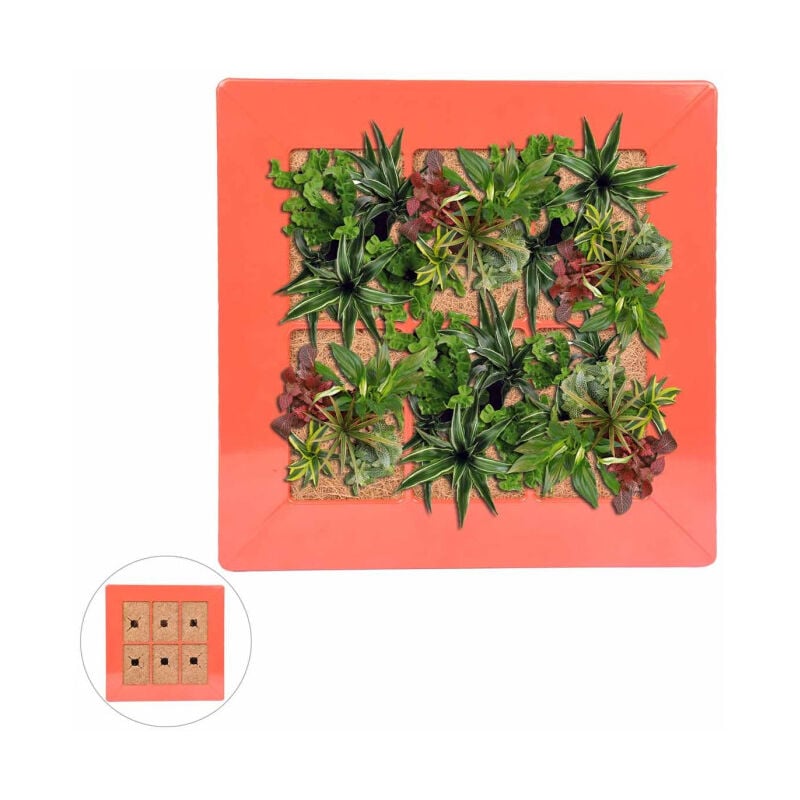 Cadre Mural Végétal 'Arboré' 37cm Rouge