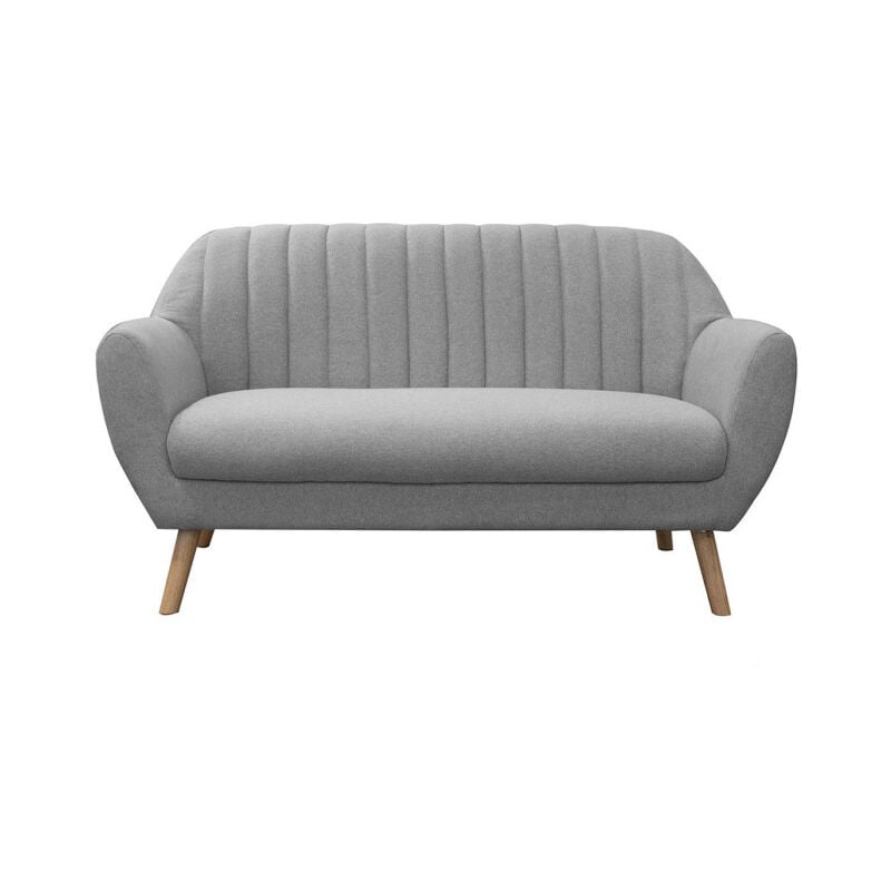 Paris Prix - Canapé 2 Places Design 'Sofia' 142cm Gris