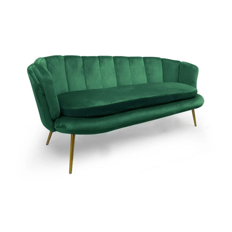 Canapé 3 Places en Velours "Dabren" 185cm Vert