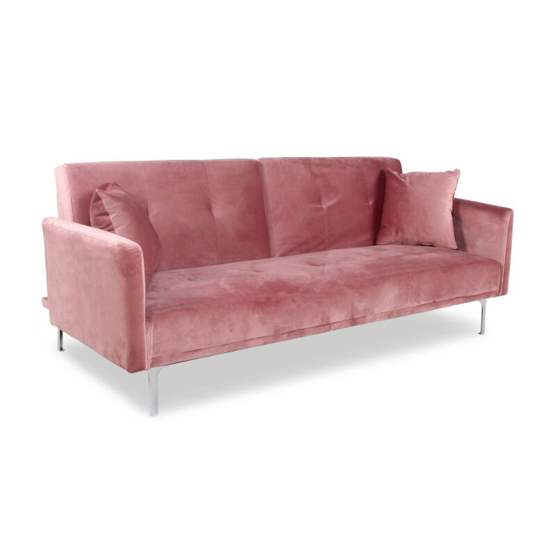 Paris Prix - Canapé Convertible 3 Places 'Lacla' 191cm Rose