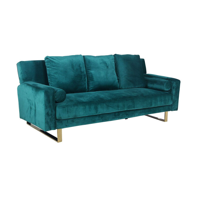 Canapé Convertible Velours albine 210cm Vert - Paris Prix